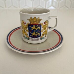 WINTERLING Marktleuthen Demitasse Cup Saucer Friesland Coat of Arms Netherlands